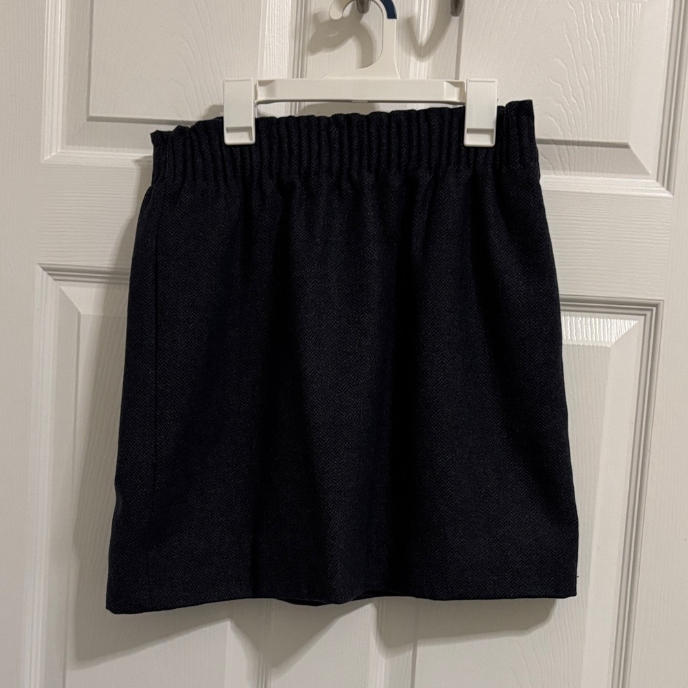 J. Crew Elegant Black and charcoal Mini Skirt wsk1